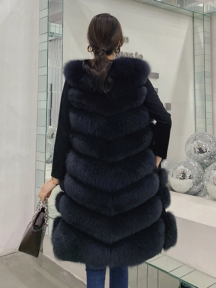 2020 New Real Natural Fur Fox Vest Ladies Winter Long Slim Slimming Fox Vest enlarge