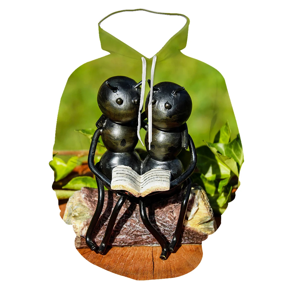 

The New Ant Series Fashion 3D Digital Printing Round Neck Long Sleeve Men And Women Couples Hoodie