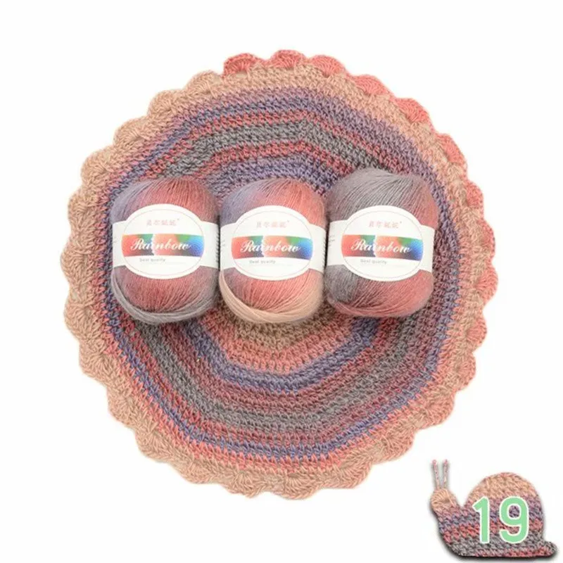 19 20pcs 20 шт. нить diy лента вязания крючком пряжа кашемировая пряжа для вязания необычная Смешанная окрашенная 50 г/шт - Цвет: 19 20pcs