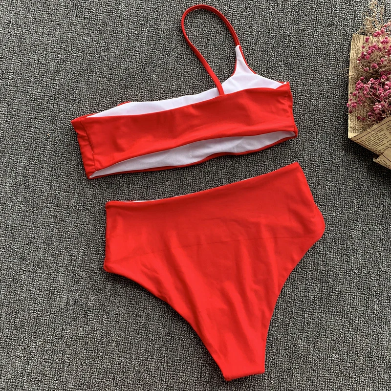 Бикини стринги женские зеленые бандажные бикини 2020 красный купальник на