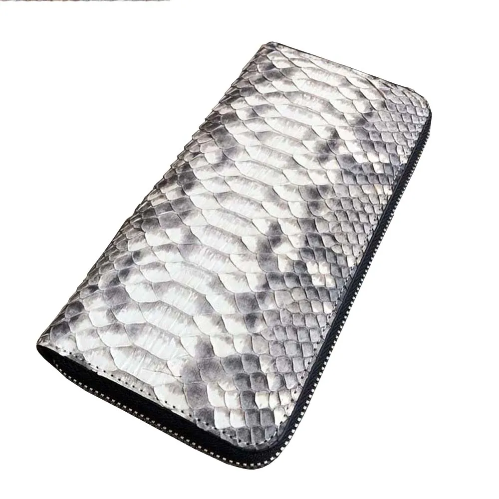 

hongsen true Python skin men wallet male zipper long Snake skin male Hand bag men clutch bag men wallet