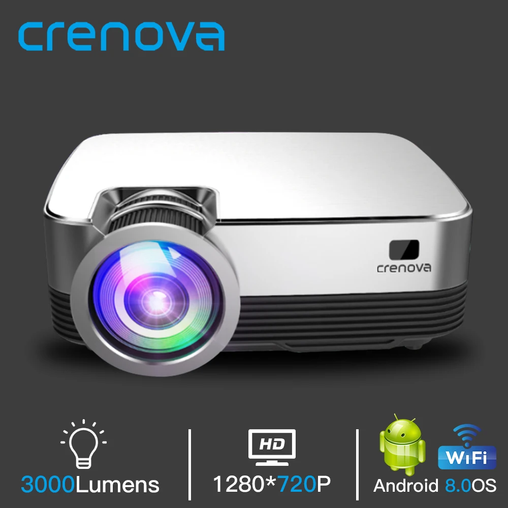 Видеопроектор CRENOVA Q6 горячая Распродажа * 1280 P Android 720 Wi Fi Bluetooth|Проекторы для