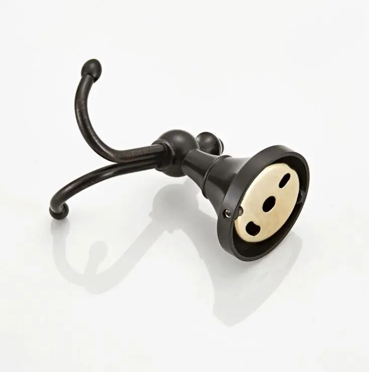 Черные латунные крючки для полотенец тканевые Вешалки ванной вешалки халатов