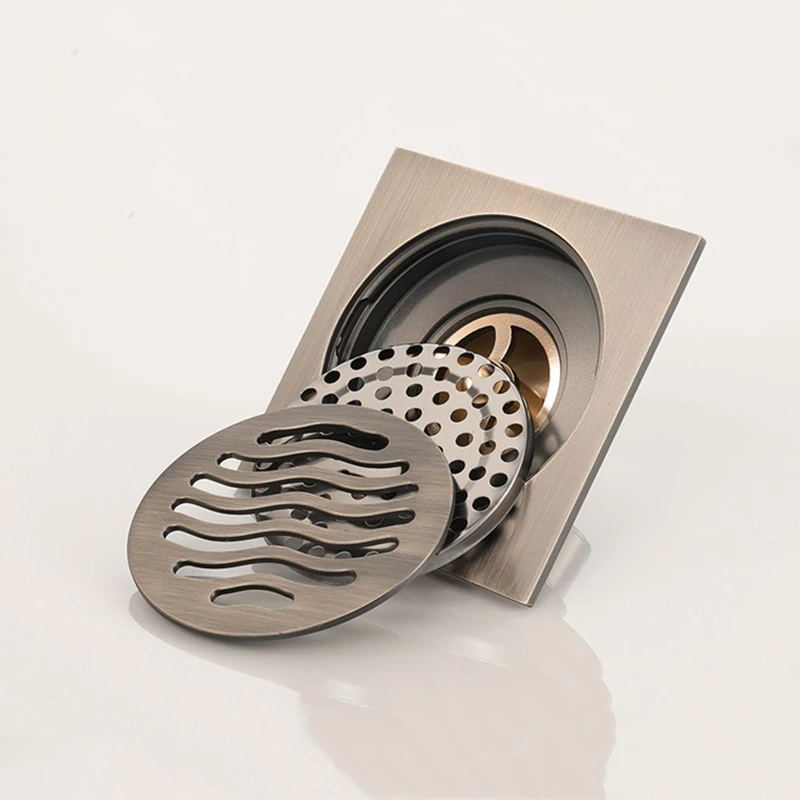 Antique Brass Floor Drain Bathroom 10cm Shower Waste Grate 4 inch | Обустройство дома