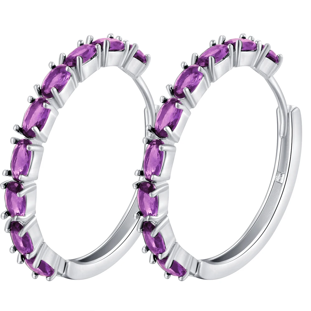 Женские серьги с блестящим покрытием металлик круглые цирконием простая