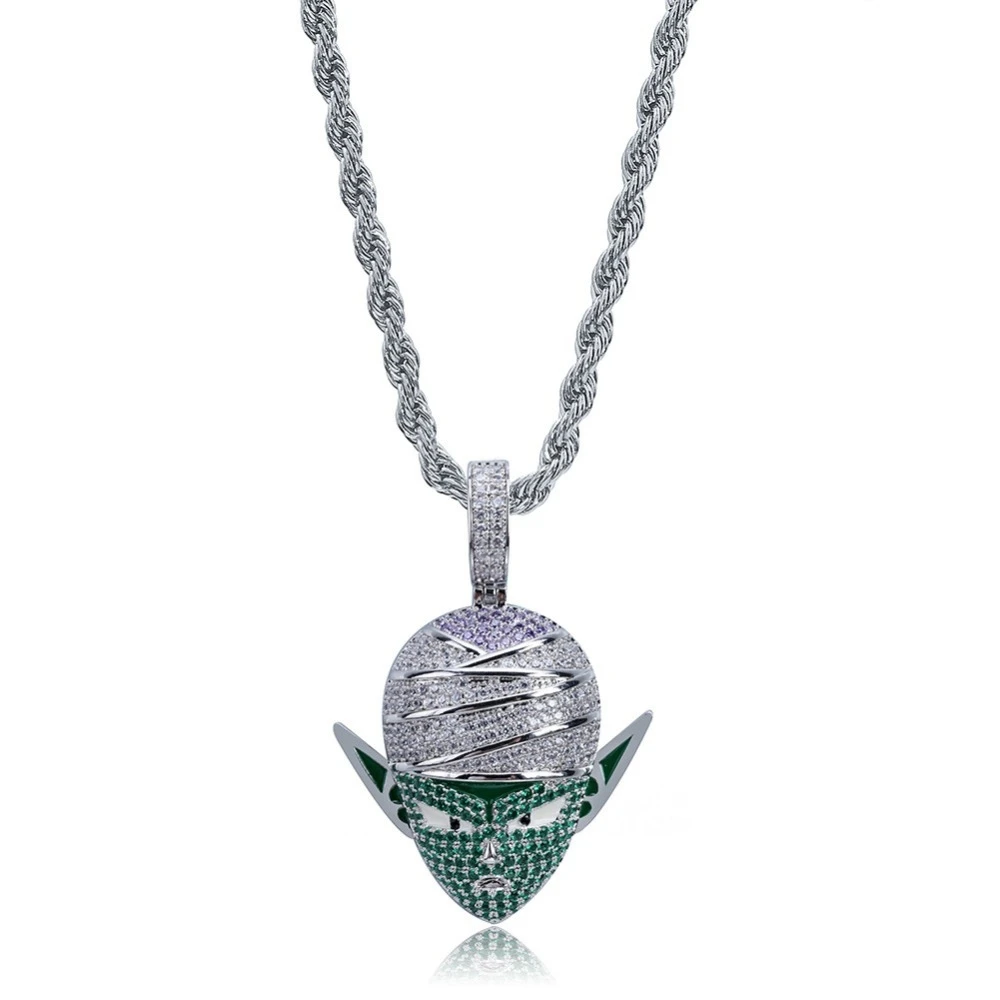 FDLK хип хоп ювелирные изделия Dragon Ball Iced Out цепи аниме Piccolo кулон кубический циркон уникальная цепочка с подвеской для мужчин женщин подарок
