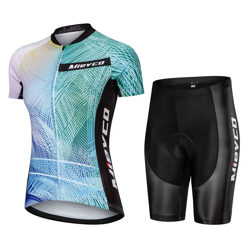 Women's Suit Cycling Jersey Set MTB Clothing Female Bicycle Ropa Ciclismo Short Sleeve Road Bike Accessories Bib Shorts Pants | Спорт и