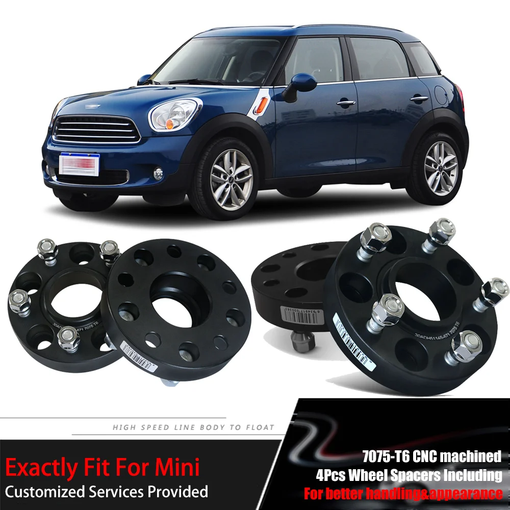 

Teeze 4pcs 5X120 72.6CB 25mm Thick Hubcenteric Black Color Wheel Spacer Adapters For Mini Countryman 2011-2016
