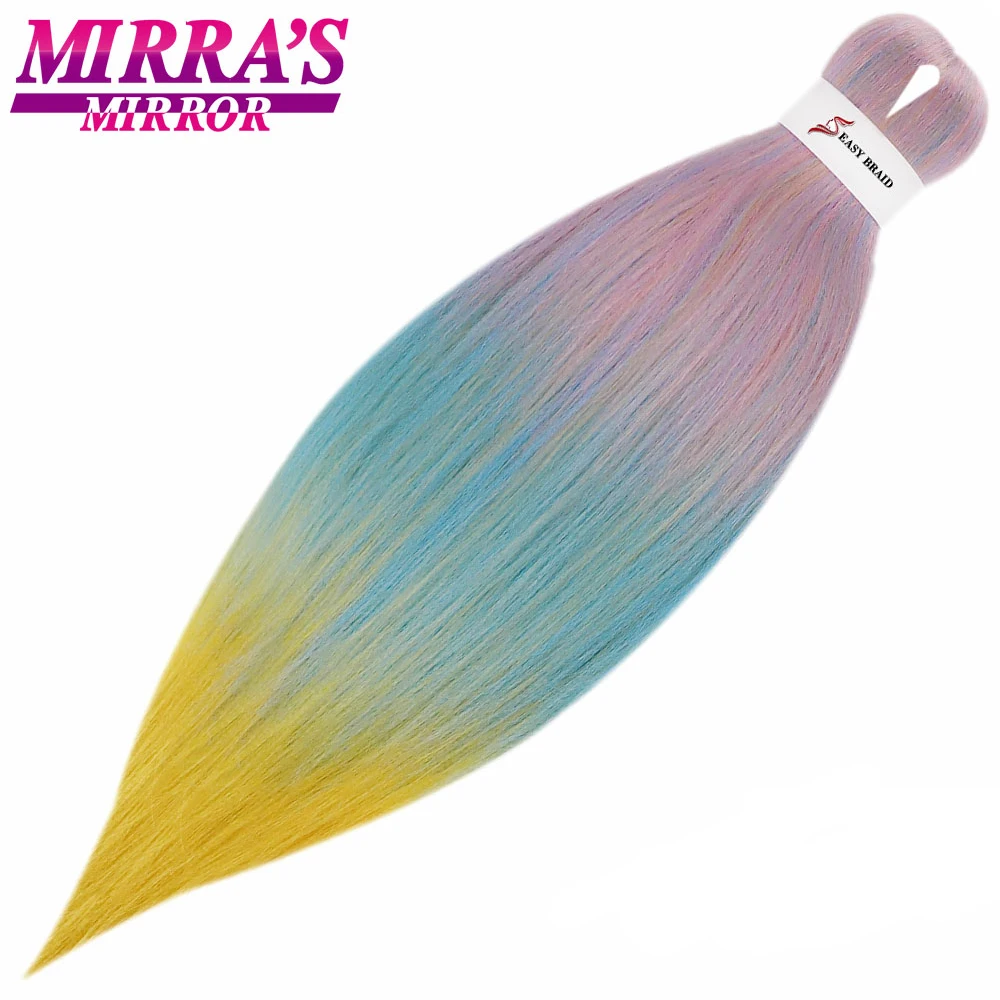 Mirra's Mirror's Mirra's Mirror, косички для волос, Омбре, предварительно растягивающиеся плетеные волосы, синтетические волосы кроше для наращивания 2" 26" EZ Professional