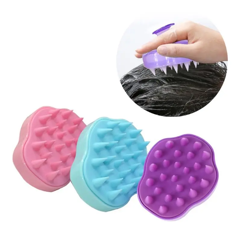 

Massage Anti-Hair Loss Shampoo Brush Adult Wash Hair Artifact Head Massage Shampoo Comb Silicone Brush Tooth Beauty Makeup Tool