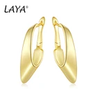 LAYA Стерлингового Серебра 925 Пробы Позолоченные Модные Простые Геометрические Эффектные Серьги Для Женщин Мать Оригинальные Современные Ювелирные Изделия