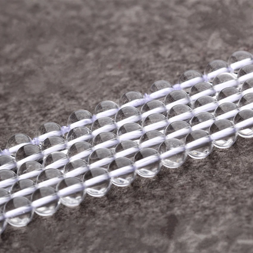 Белые Хрустальные шарики B256 круглые стеклянные прозрачные бусины россыпью для