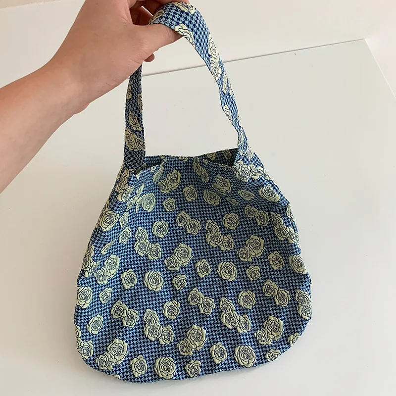 Винтажная розовая Женская сумка под подмышку модные холщовые большие Наплечные