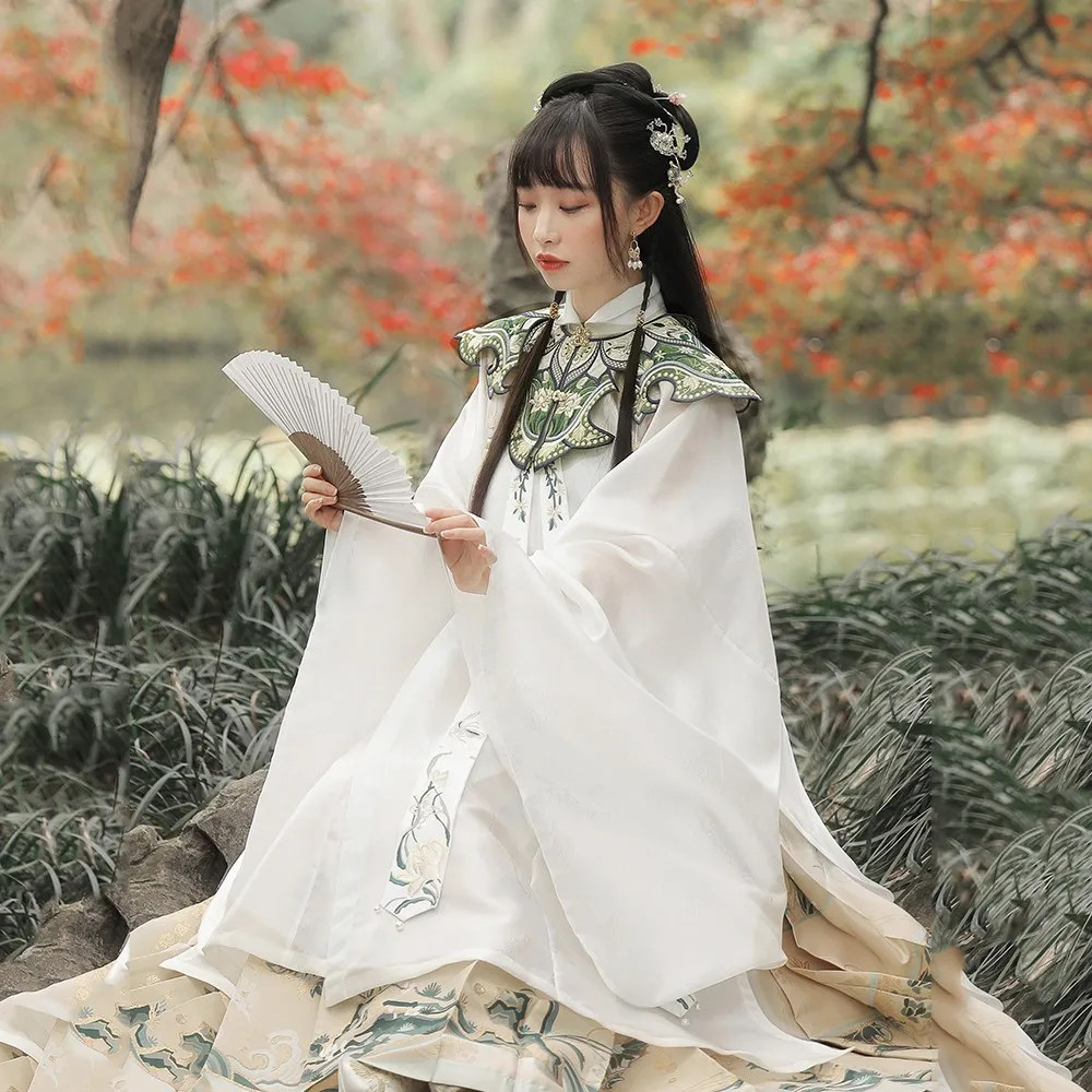 

Женское традиционное платье ханьфу, одежда для восточных танцев, традиционный китайский костюм для народных танцев с вышивкой, сказочный к...