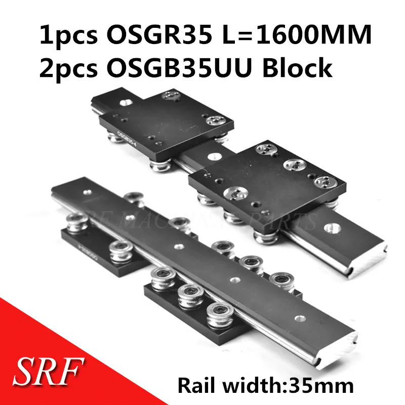 Скользящая направляющая для колес OSGR35 шириной 35 мм 2 шт. OSGB35 1 = 1600 + шт.|Линейные