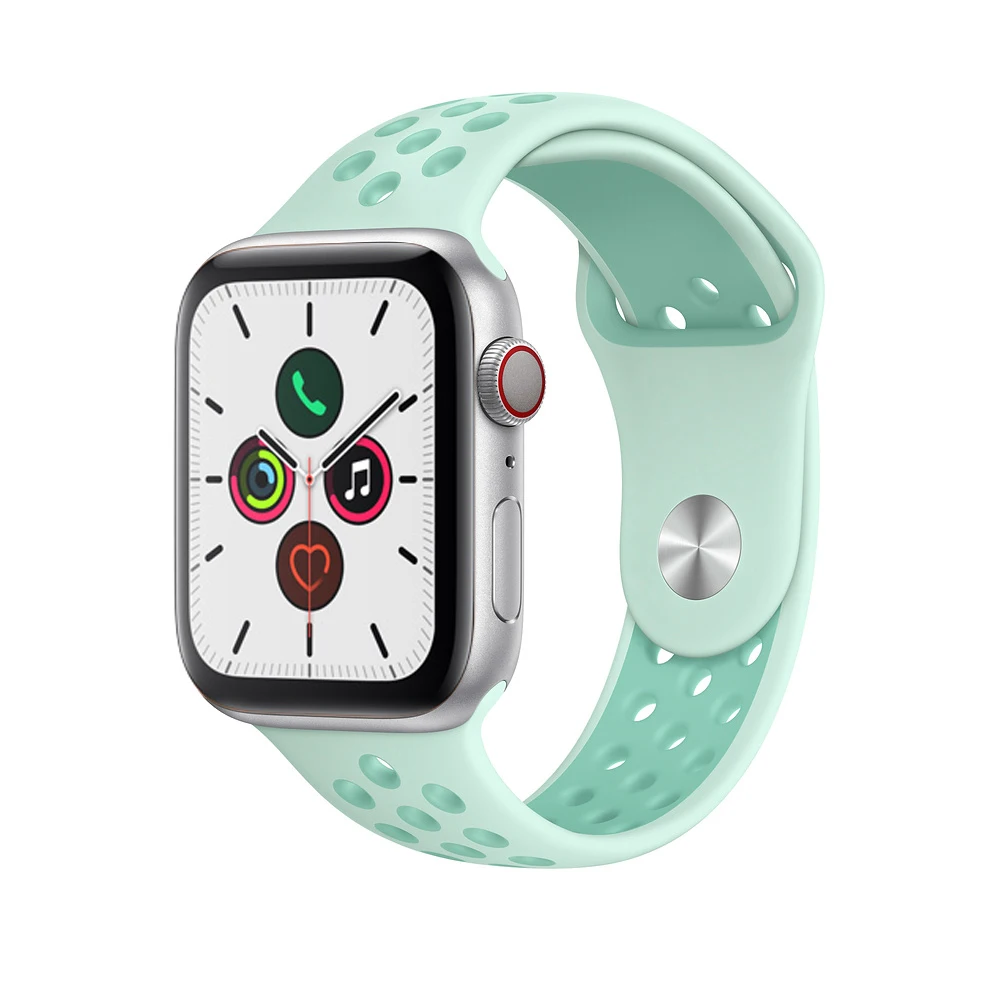 Силиконовый ремешок для apple watch 5 4 band correa apple watch 44 мм 40 мм 42 мм 38 мм iwatch 5 4 3 2 1 спортивный браслет на запястье - Цвет ремешка: TintTropical Twist