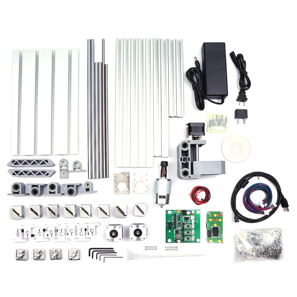 DIY CNC Router Kit 2-in-1 Mini Engraving Machine PCB PVC Plastic Acrylic Wood Carving Milling with ER11 Collet | Инструменты