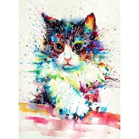 5d diy diamond painting cats cross stitch diamond embroidery crystal round diamond mosaic pictures needlework y908 drawing