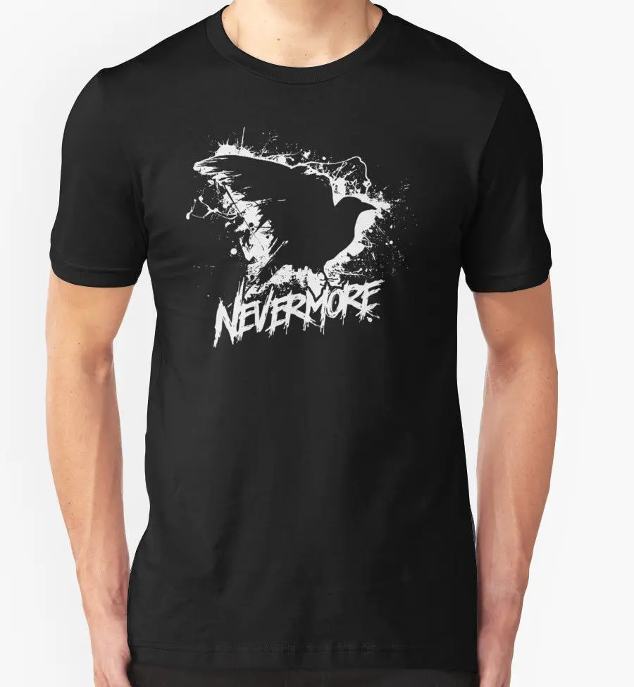 Nevermore T Shirt Top Heavy Metal Music new Fashion Men'S Short Sleeve Novelty Cool Tops Men Tshirt Biker Shirts | Мужская одежда