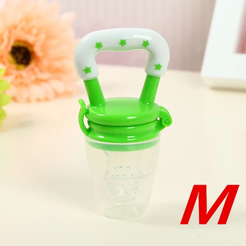 Green M 1 шт., детский Безопасный инструмент для кормления молоком и фруктами, Безопасный инструмент для соски, Прорезыватель для зубов, соска AU, уход за полостью рта, забавные игрушки - Цвет: Green M