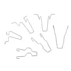 6 шт.компл. Пружинные зажимы для автомобильных фар, фиксаторы для автомобильных фар H1 H4 H7, универсальный держатель для фар