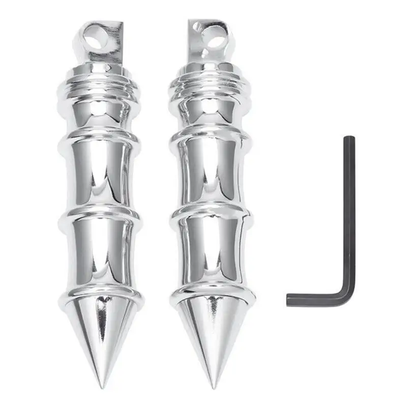 

2pcs Motorbike Footrest Brackets Foot Pegs Mounts Motorcycle Modification Parts (Silver)