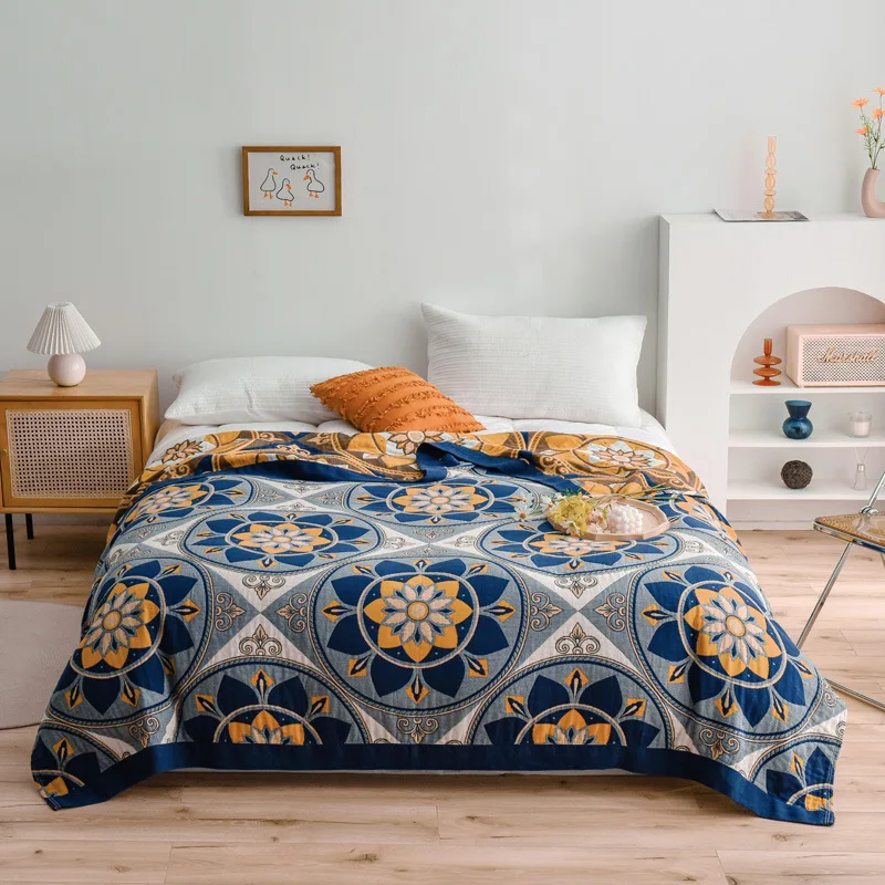 Economici 2021 Vintage Summer Adult Office Home Sleeping Sofa Cover Bed Line Tiro Trapunta In Garza Traspirante Da Viaggio Morbida