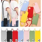 Чехол-накладка для Xiaomi Mi 10T Poco X3, Redmi Note 10, 9 S, 9 S, 9A, 9C, 8 T, 8 T, 7, 5, 6 Lite, K20, F3 Pro Max, силиконовый, с цепочкой и ремешком