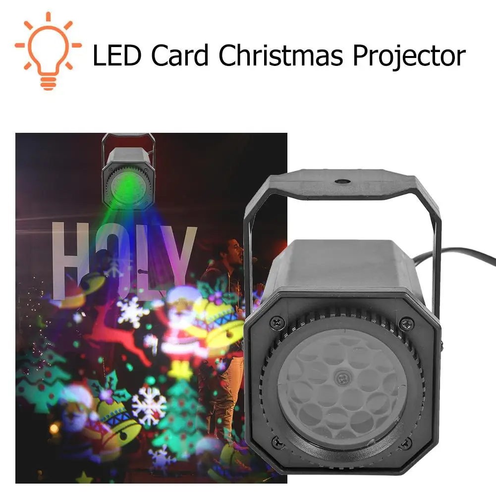 

Christmas Pattern LED Projector Colorful Rotating KTV Bar DJ Disco Stage Lamp Customizable Advertising for Wedding Bar Dance