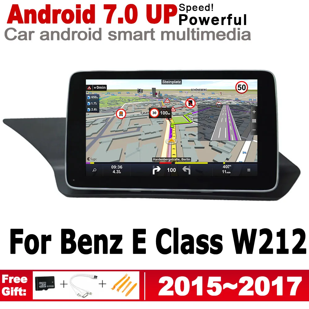Мультимедийный плеер Mecerdes Benz E W212 2015 2016 2017 NTG D Автомобильный GPS навигатор на Android