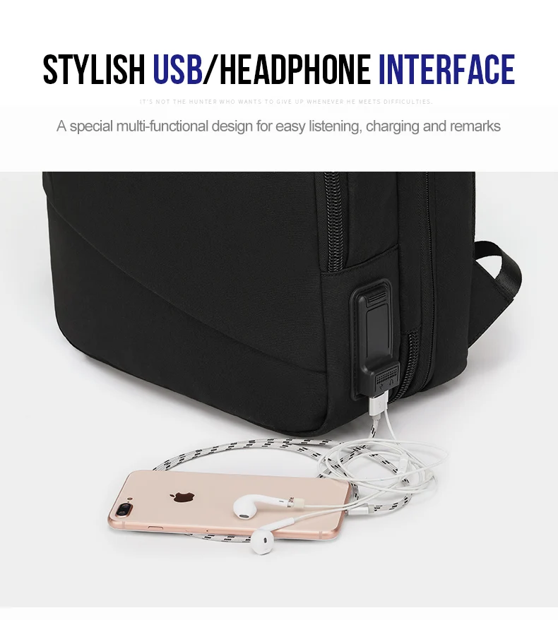 Мужской рюкзак ARCTIC HUNTER, подходит для 15,6 дюймов, для ноутбука, USB, для подзарядки, многослойный, вместительный, для путешествий, мужская сумка, рюкзаки double eleven