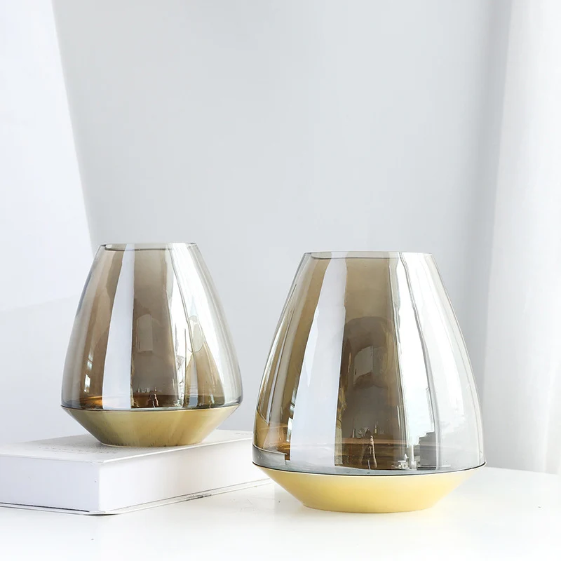 Креативная художественная ваза со сращением для украшения дома стеклянная с