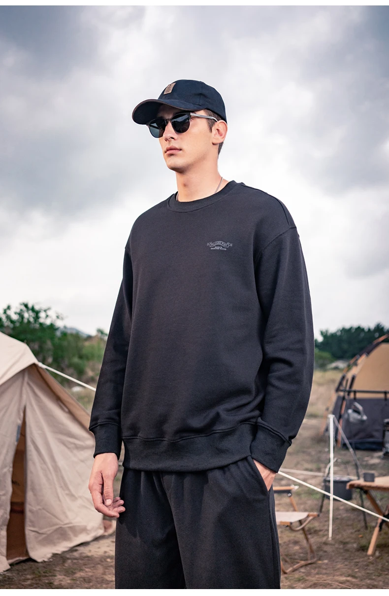 

5547 Spring and autumn style street trend loose and fun printing crew neck Sweatshirts men