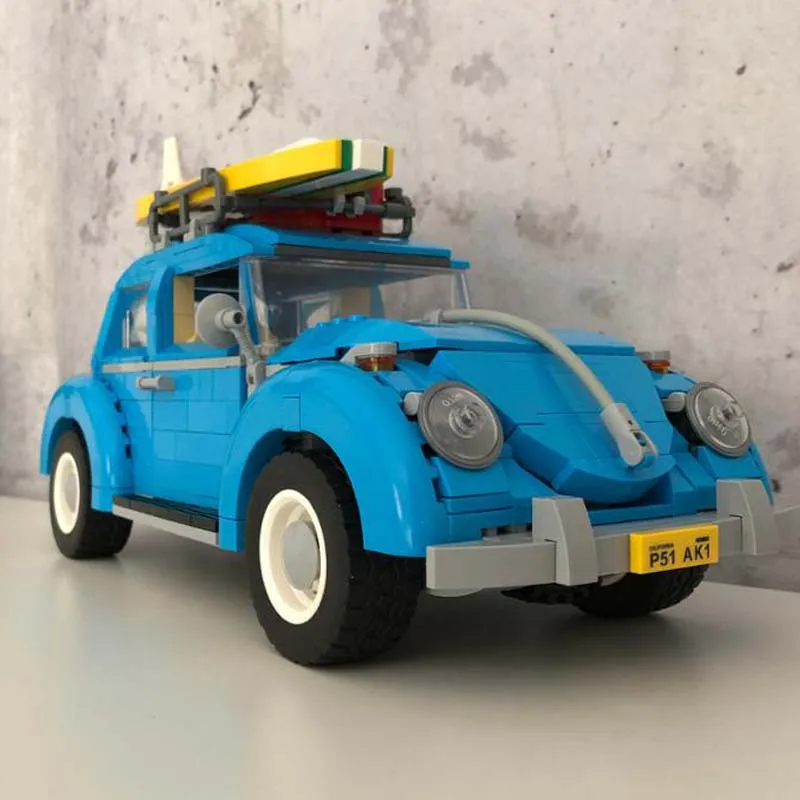 Techinc Серия Volkswagen Beetle City Car Modle образовательные строительные блоки кирпичные