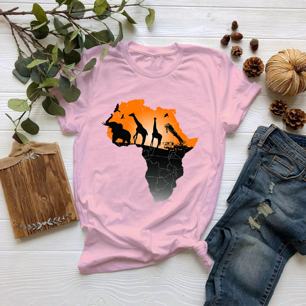 Новинка Милая женская футболка MUMOU в стиле Харадзюку с изображением жирафа |