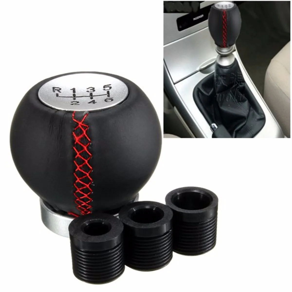 1 комплект 5 скоростей 6 кожаная ручка переключения рулевого механизма автомобиля