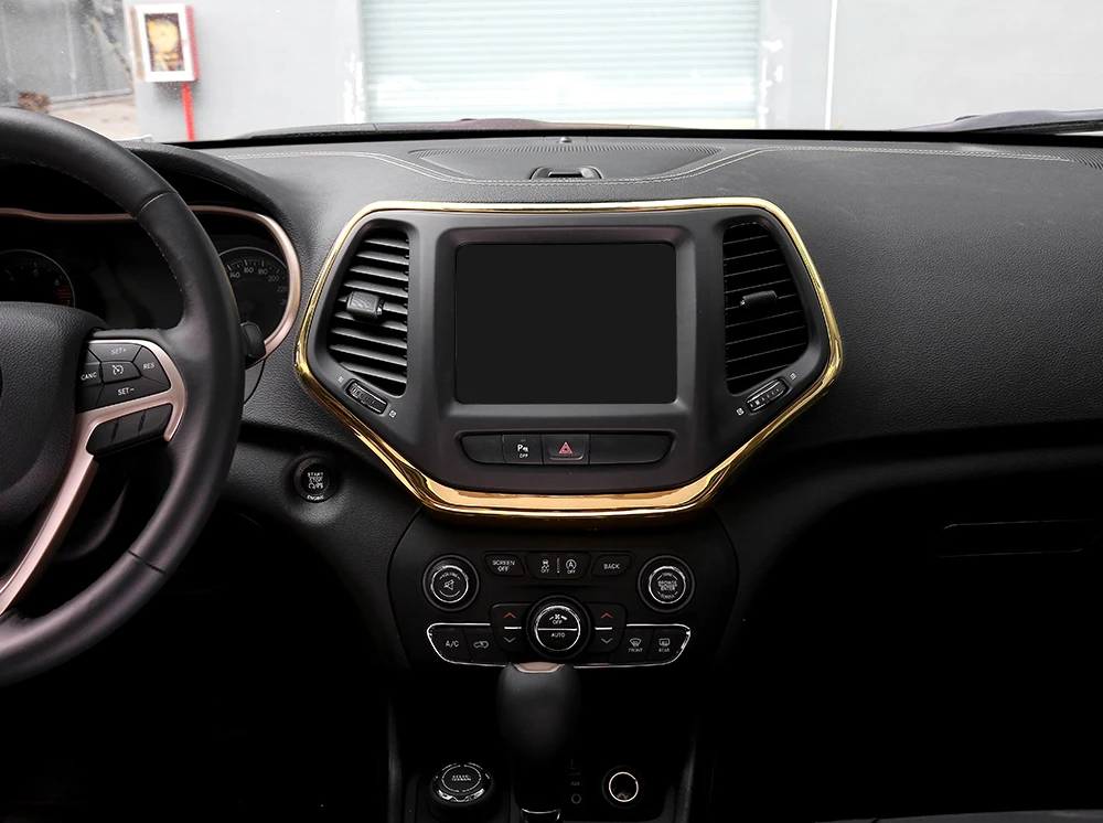 MOPAI ABS панель навигации для салона автомобиля панель GPS декоративная рамка наклейки для Jeep Cherokee Up Автомобильный Стайлинг
