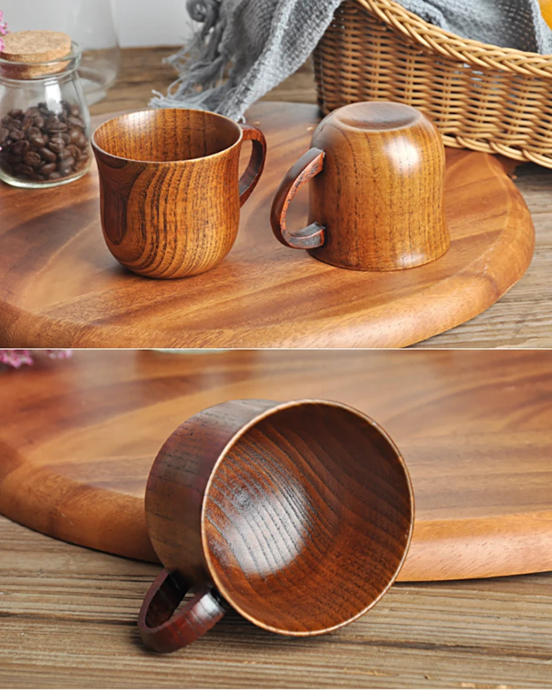 

130ml Characteristic Wood Cup High Quality Natural Wood Mug Beer Juice Coffee Wine Glass Tea Cup Handmade Kitchen Drinkware