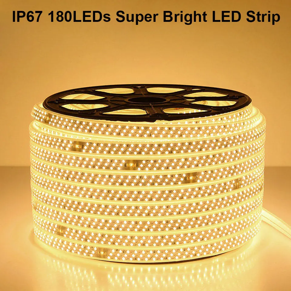 GD SMD Светодиодные ленты 13 м 50 220V супер яркий 2835 180 светодиодов/M светодиодный