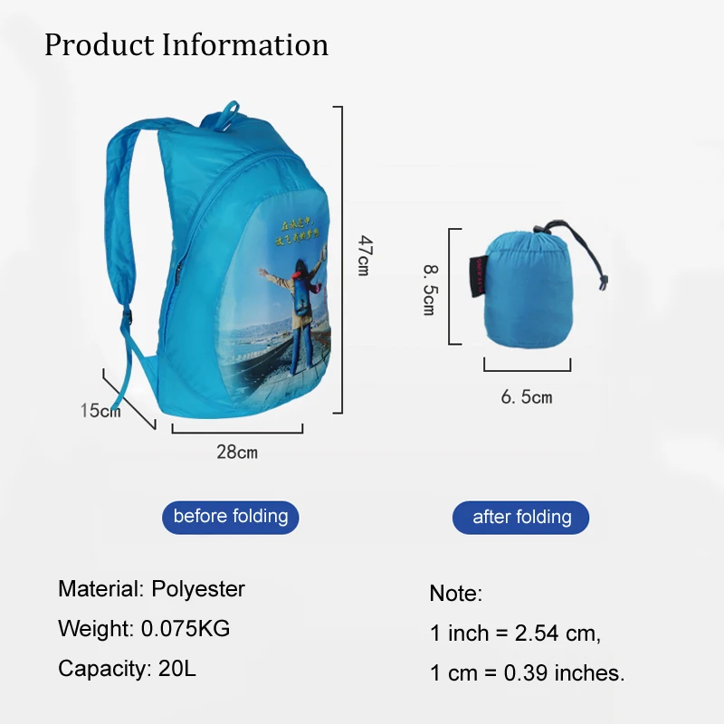 Настроить изображение рюкзак фото печать легкий складной diy сумка мужской