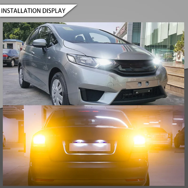 Дневные ходовые огни 2 шт s светильник тели поворота двухцветные белые янтарные DRL