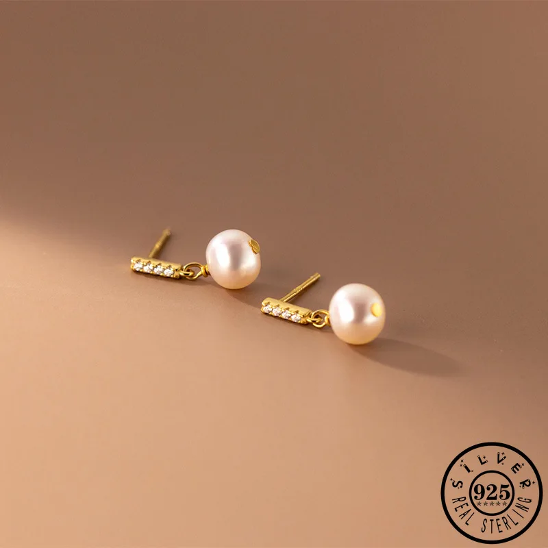 

Женские серьги-подвески из серебра 925 пробы, с натуральным пресноводным жемчугом