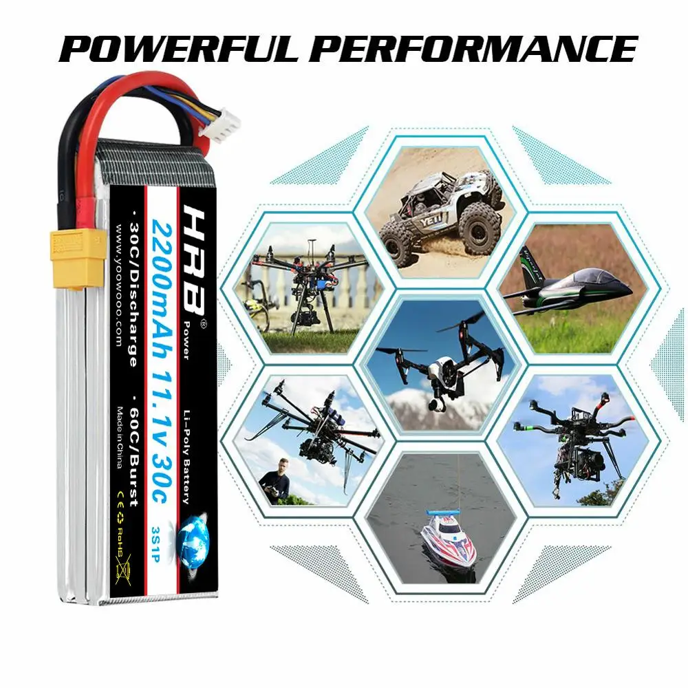 аккумулятор hrb 3s 4s lipo 2 упаковки 111 в 13