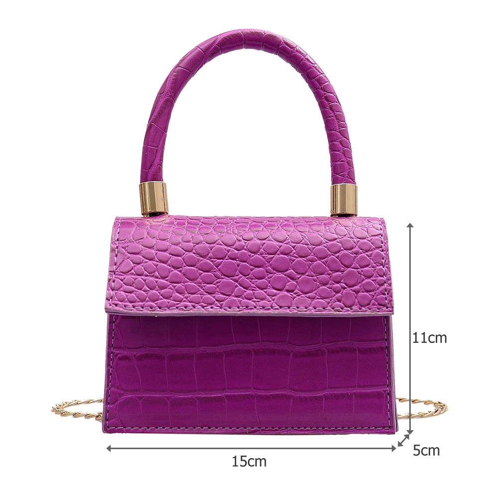 

Fashion Pure Shoulder Crossbody Bag Classic Texture Delicate Creative Design Chic Women PU Leather Portable Mini Handle Totes