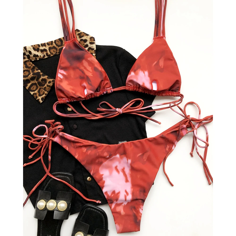 

Vigorashely Halter String Tied Swimwear Women Sexy Backless Bikini 2020 Push up Swimsuit Brazilian Bikini Set Bathing Suit Swim