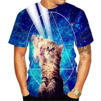 2020 new galaxy space 3d t shirt casual lovely kitten cat eat taco pizza funny tops tee tshirts short sleeve summer clothing