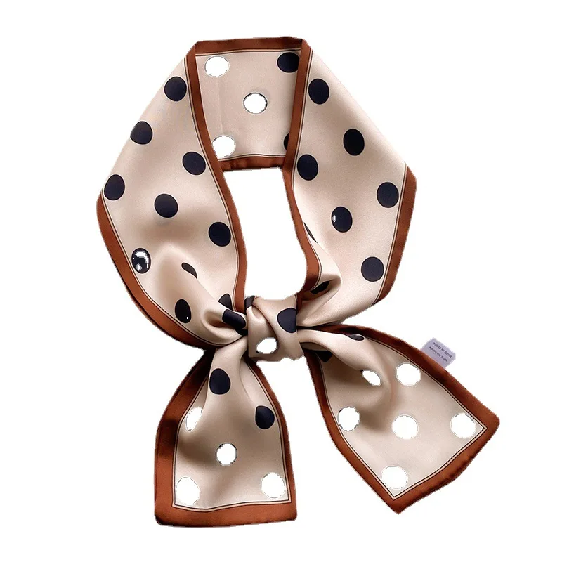 

Small Kerchief Silk scarf Satin Hair For Women 2021 Fashion Print Head Scarfs Female Headband Neck Scarves For Ladies Spring