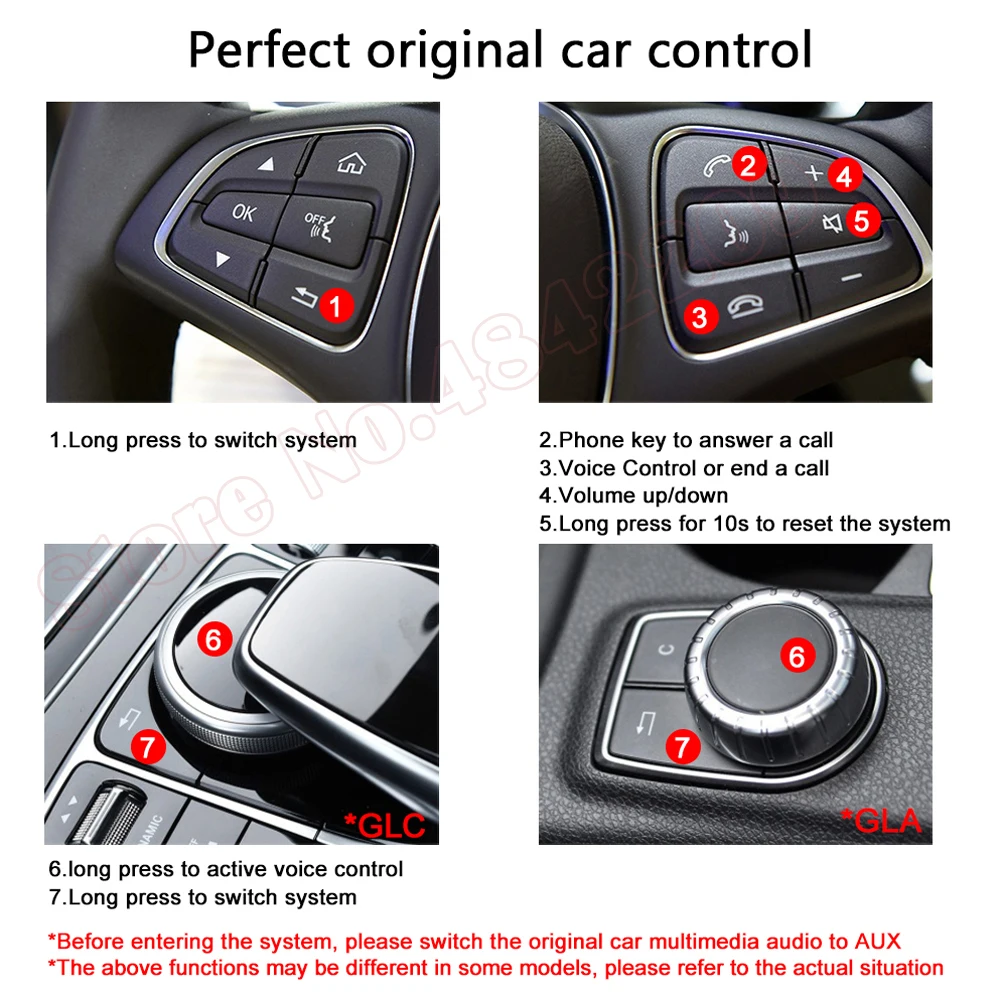 

For Mercedes-Benz CLA/GLA C117 W117 X156 W156 NTG4.5 NTG 5.0 Car Screen Wireless Carplay Decoder Box MB Video Mirror Link