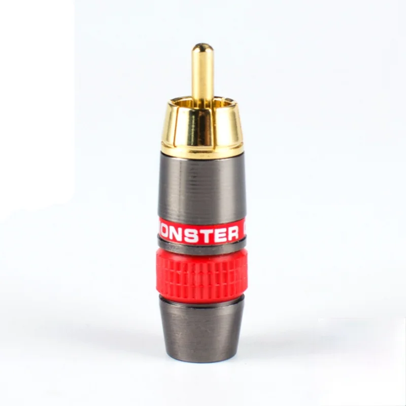 4 шт./лот штекер аудиосигнала Monster Gold RCA Lotus | Обустройство дома
