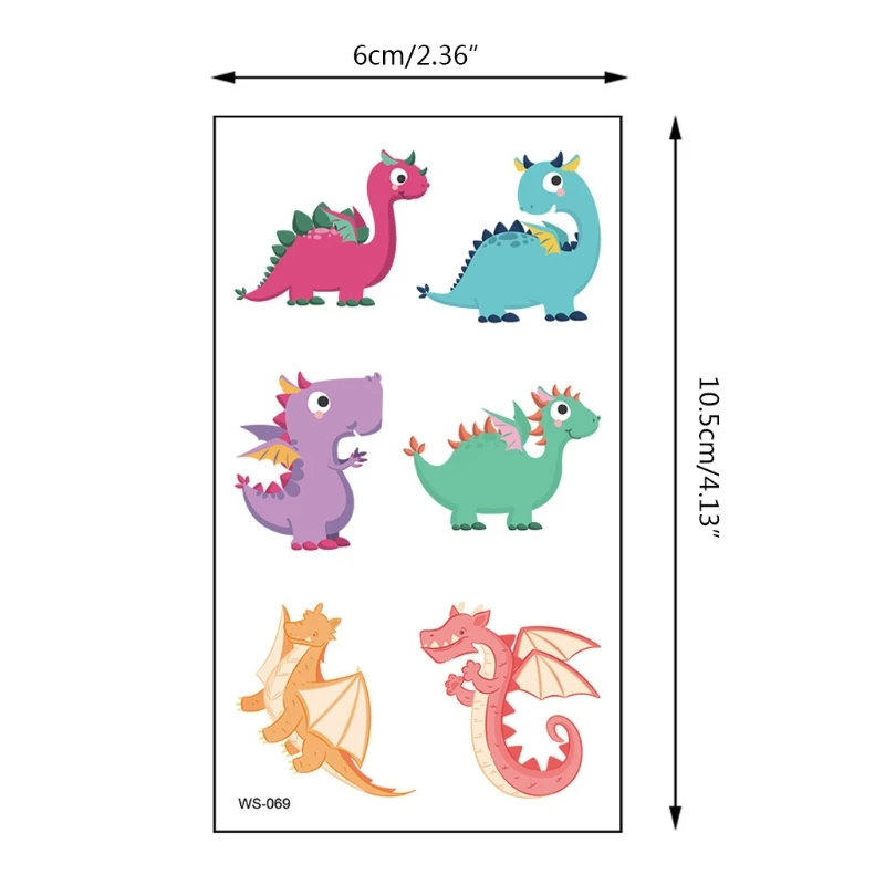 

10 Sheets Temporary Animal Tattoos for Kids Gift Children Jungle Zoo Theme Party Supply 97BC